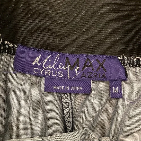 Miley Cyrus Max Azria Navy Blue Chambray Preppy Circle Skater Mini Skirt Medium - Picture 8 of 12